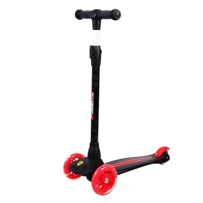 Ferrari сгъваема тротинетка за деца с три колела – черна - Image 2