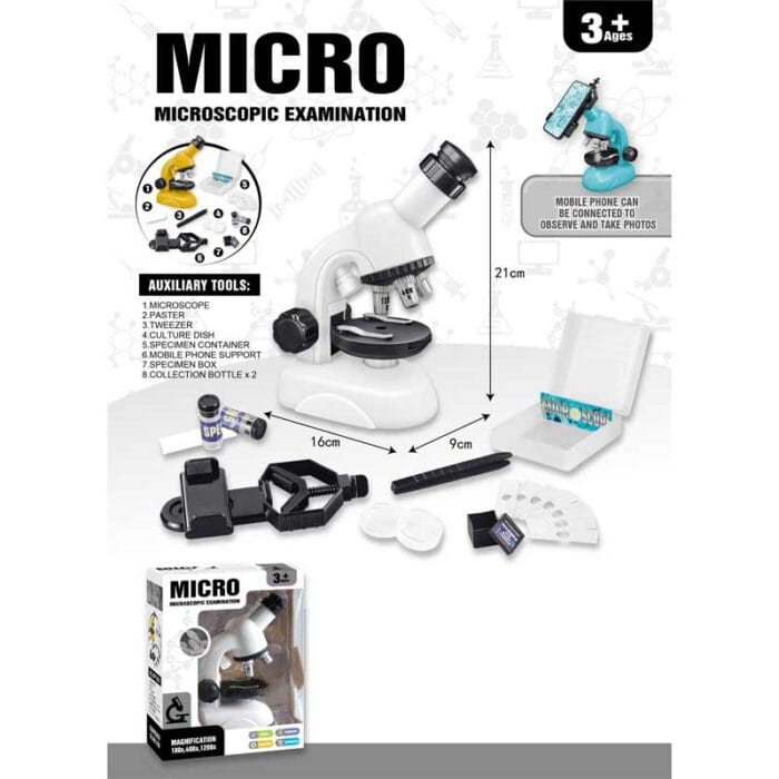 STEAM комплект - Детски микроскоп 100/400/1200Х - Image 2