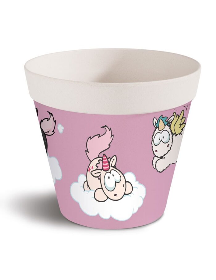 Бамбукова саксия - Еднорогът Theodor, розова - Image 2