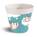 Бамбукова саксия - Еднорогът Theodor, синя