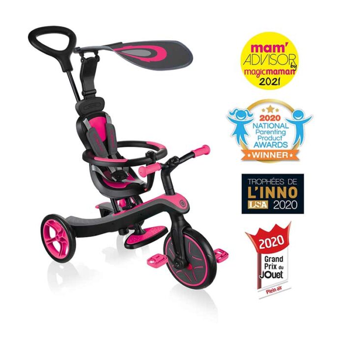 Детска триколка 4 в 1 Globber Trike Explorer, розова - Image 2