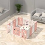 Бебешка ограда за безопасна игра, Розово бухалче