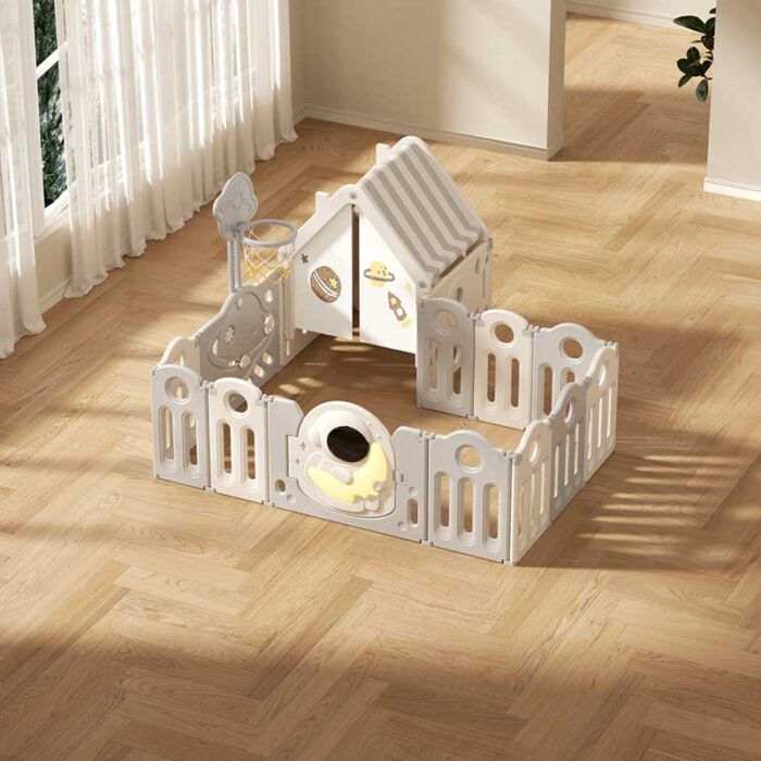 Детска къщичка с ограда и баскетболен кош - Космонавт - Image 2